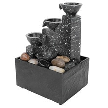 Springvand lys statuer vand funktion led usb gebyr for stue undersøgelse indendørs desktop ornament hjem indretning