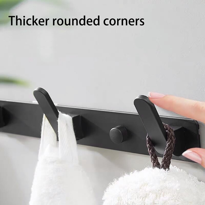 Perchero de pared con 6 ganchos, anzuelos para cocina, baño, entrada, 2 métodos de instalación, 1 Uds.