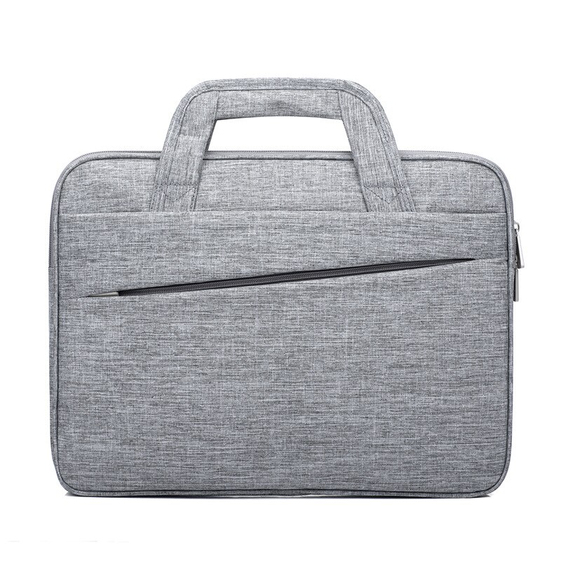 Crossten 15.6 inch Laptop Briefcase Men Women Waterproof Handbag Large Capacity Portable Thin Super slender Messenger bag: D Gray