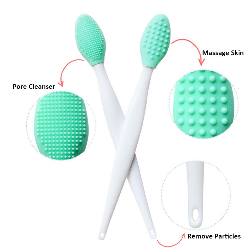 Ansigtsrensebørste hudorme pore fjernelse vask eksfolierende næse børste silikone massage børste ansigts rengøring værktøj
