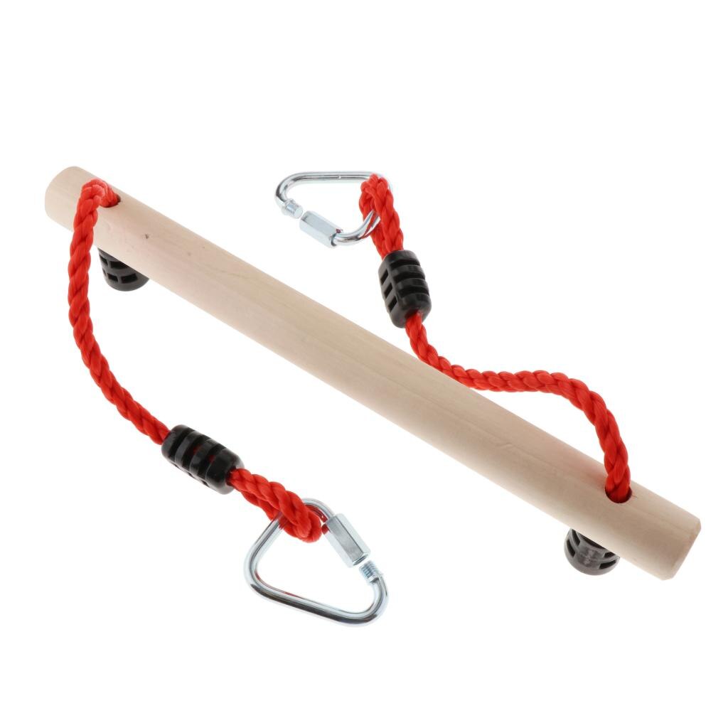 Giochi per bambini altalena all&#39;aperto giocattoli 16 &#39;&#39;trapezio Swing Bar corda per impieghi gravosi e gancio altalena Set accessori aste per arrampicata per bambini