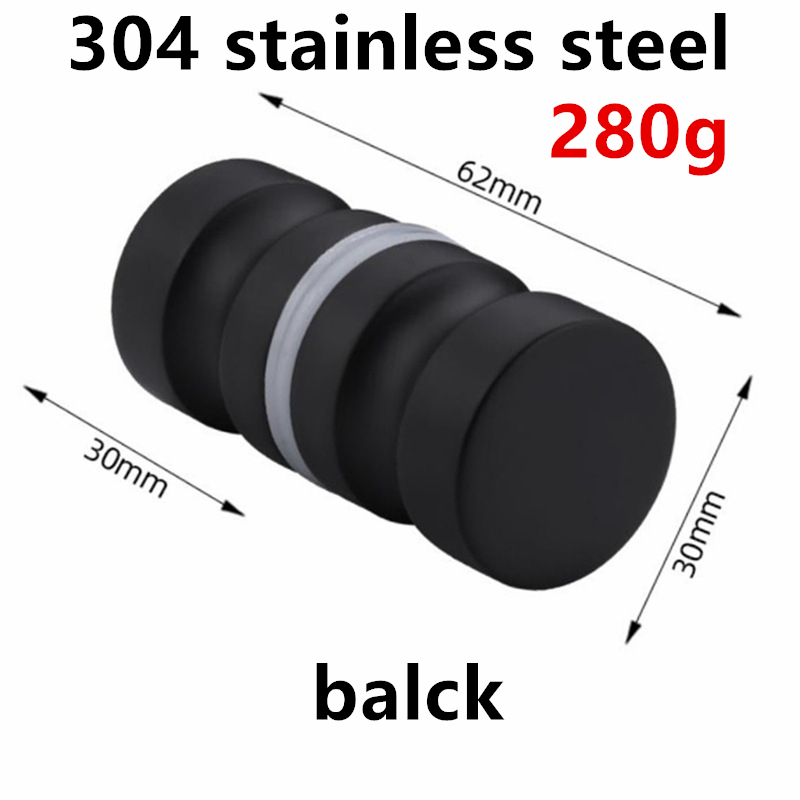 304 roestvrijstalen deurgreep 1,1 "diameter enkele glazen deurknop badkamer douchekast dubbelzijdig handvat trek met schroef: Oranje