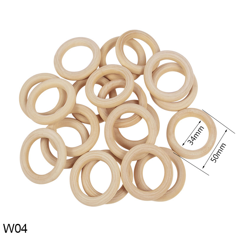 Anillos de madera sin terminar, varios tamaños, anillos circulares de madera Natural de Color sólido para joyería artesanal de macramé, aros de madera decorativos: BUBINGA