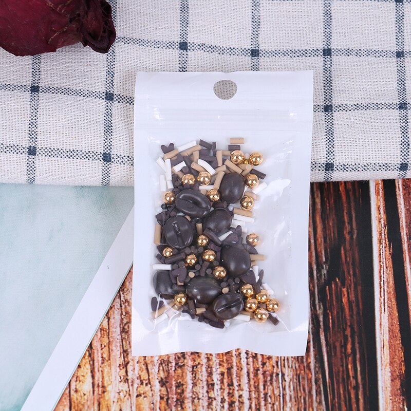 Neue 10g Gefälschte Streusel für Schleim zubehör Tonne Füllstoff DIY Flauschigen schleim Liefert schokolade Kuchen Nachtisch Schlamm Spielzeug: braun