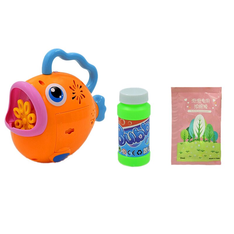 Elektrische Tragbare Blase Fisch Kinder Beleuchtung Musik Automatische Blase Maschine Blasen Blase Spielzeug Outdoor Indoor