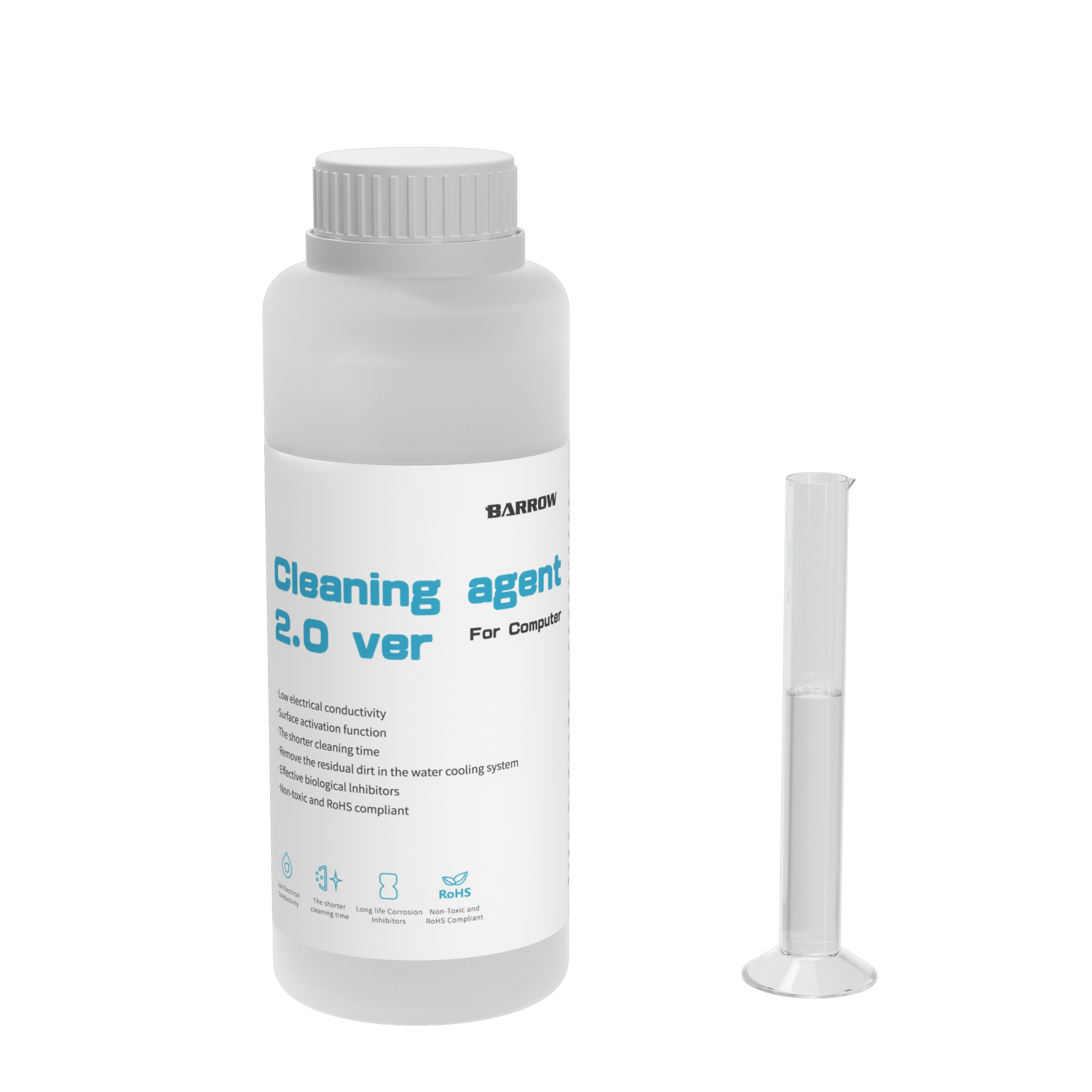 Barrow PC Water Cooling Cold Liquid 473ML Liquor Transparent Non-conductive Thermal Conductive Liquid Thermal Fluid SLYQX-V2: Default Title