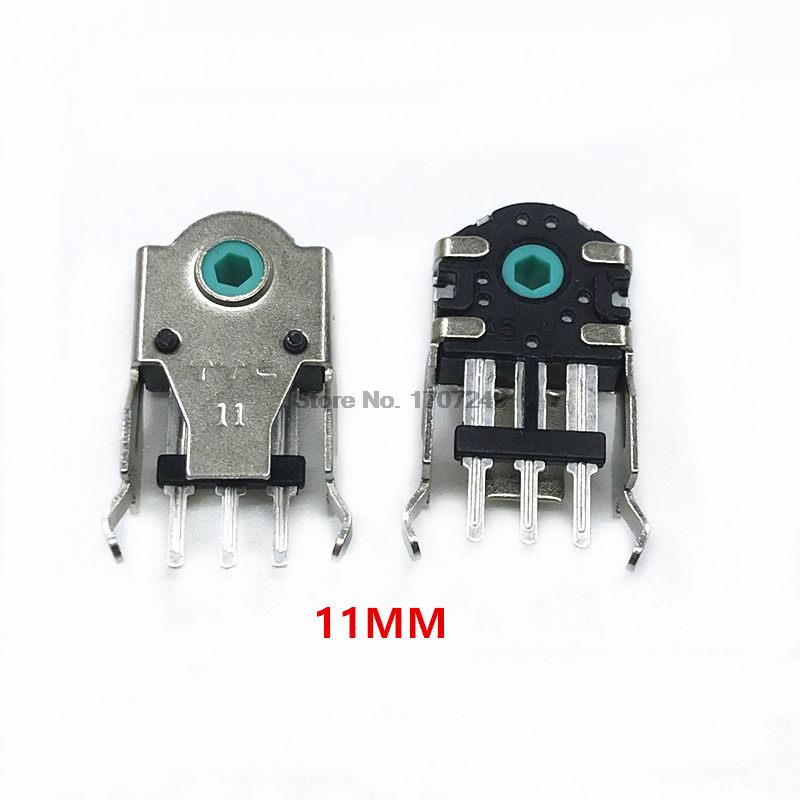 2Pcs Original TTC Mouse Encoder Highly Accurate 5/5.5/7/8/9/10/11/12/13MM Green Core 5 million life Mouse wheel decoder: 2Pcs 11MM