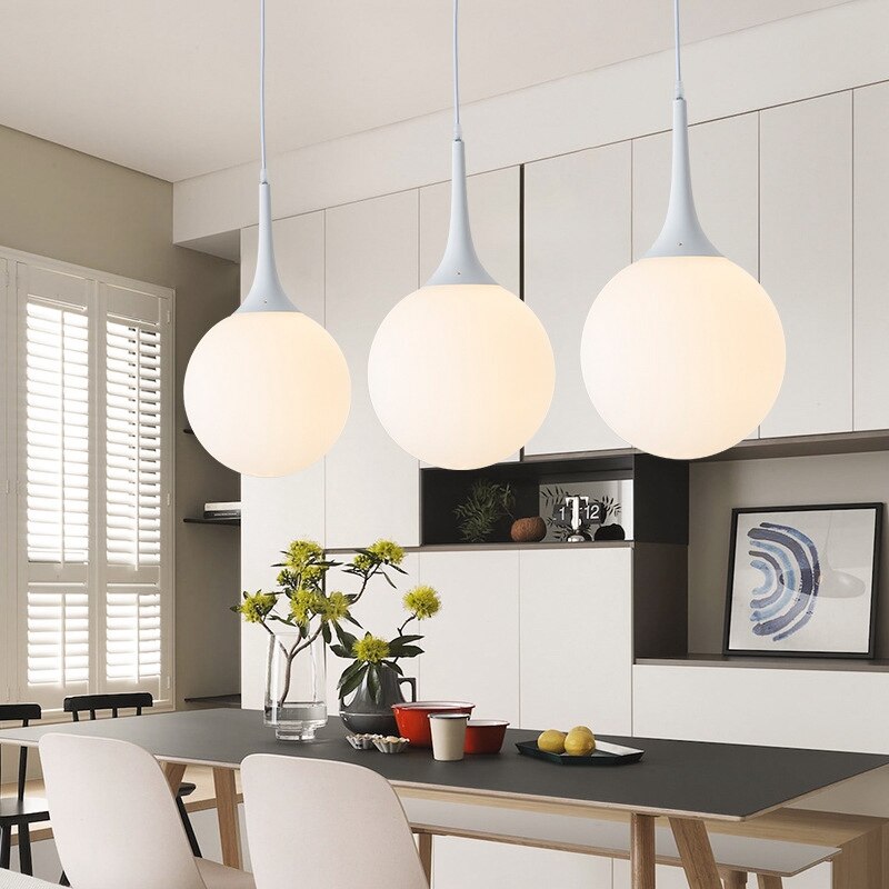 Modern Milk Globe Glass Shade Pendant Lamp Light Lights Fixture Ceiling Lighting-20cm