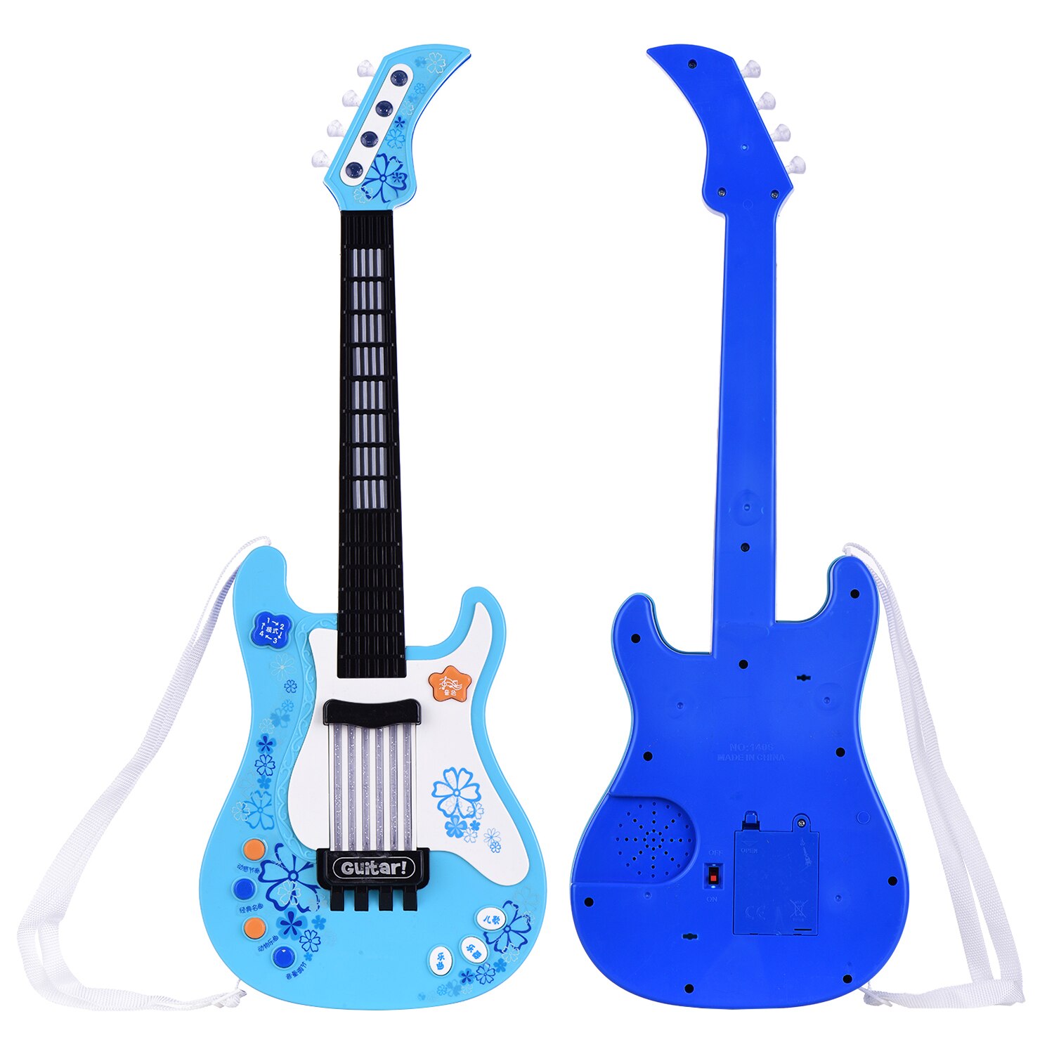 Kindergitaar met ritme, lichtjes en geluiden, leuk educatief muziekinstrument, elektrische gitaar, speelgoed voor kinderen