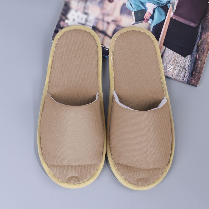 Simple Slippers Men Women Hotel Travel Spa Portable Slippers Solid Folding House Home Floor Towel Slippers Indoor: Lavender