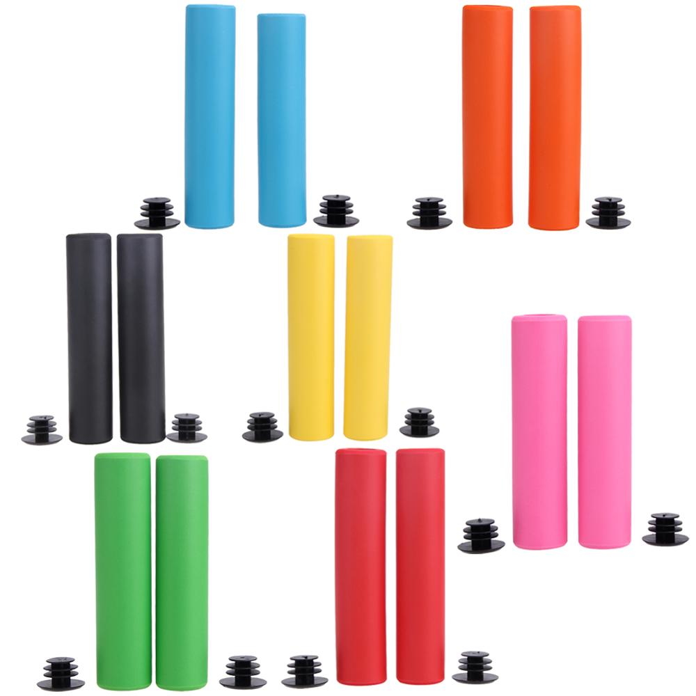 Anti-Skid Rubber Bicycle Grips Cover Silicone Handlebar Soft Ultralight Grips Anti-Skid Shock-Absorbing Bicycle Bike Part
