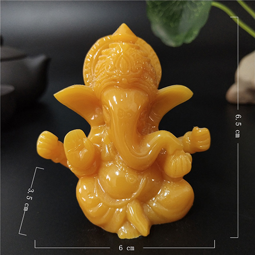 lord ganesha statue buddha elefant gud skulpturer figurer håndlaget håndverk hjem hage blomsterpotte buddha dekorasjon statuer: Oransje 2