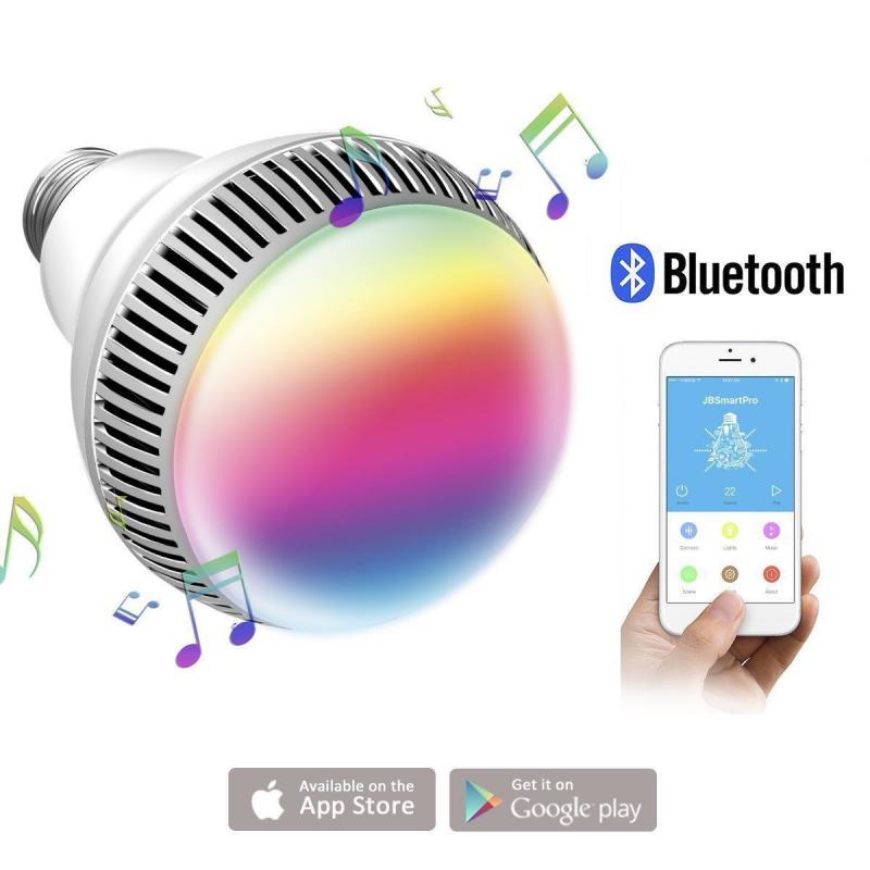 Smart Home Lights,LED Light Bulb With Integrated Bluetooth Speaker, E27 RGB Changing Lamp,24 Keys Remote Control RGB Color Changing Speaker Bulb For