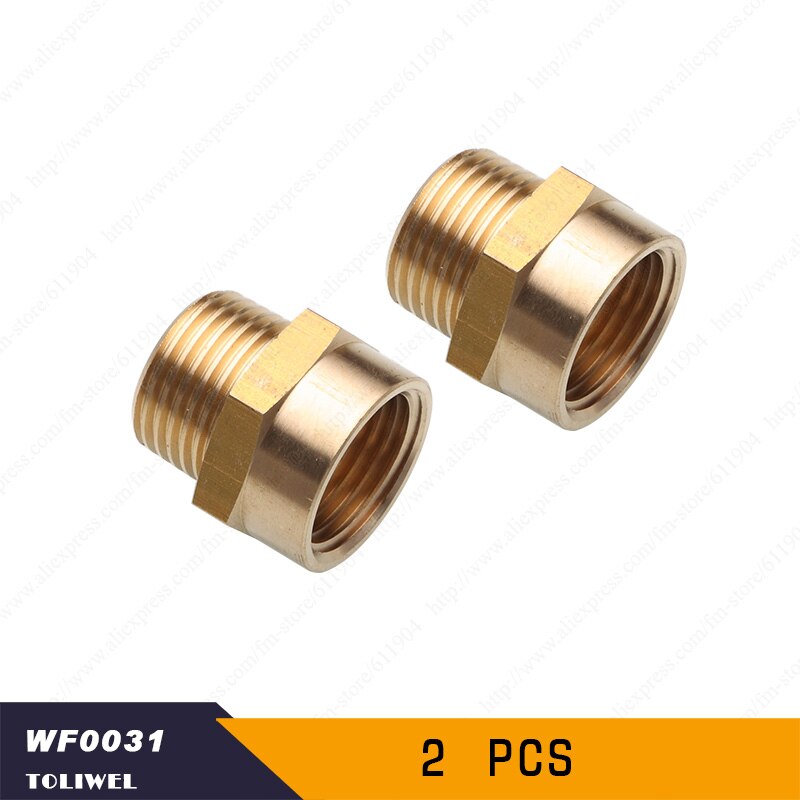1/2” G Thread (BSP) Female to 1/2” NPT Male Connector BSP to NPT Adapter 1/2 Inch Industrial Metal Brass G Thread to Fittings: 2pcs