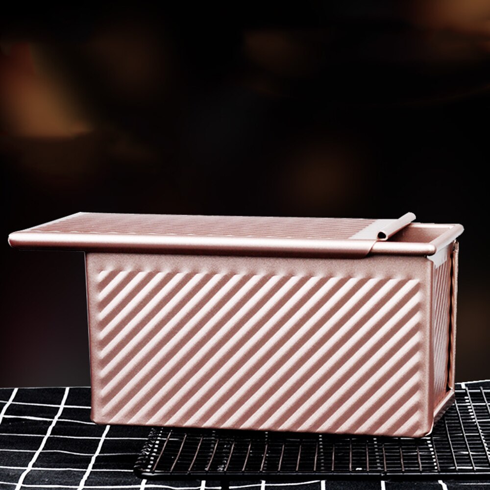 Nuttig 450g Carbon Staal Brood Brood Pan Met Cover Brood Toast Mold w Deksel Zware Professionele broodbakmachine Pan