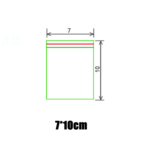 100 Stks/pak Kleine Zip-Lock Plastic Zakken Hersluitbare Transparante Tas Schoen Zak Vacuüm Opbergtas Poly Clear Zakken Dikte 0.05mm: 100pcs-7cm x 10cm