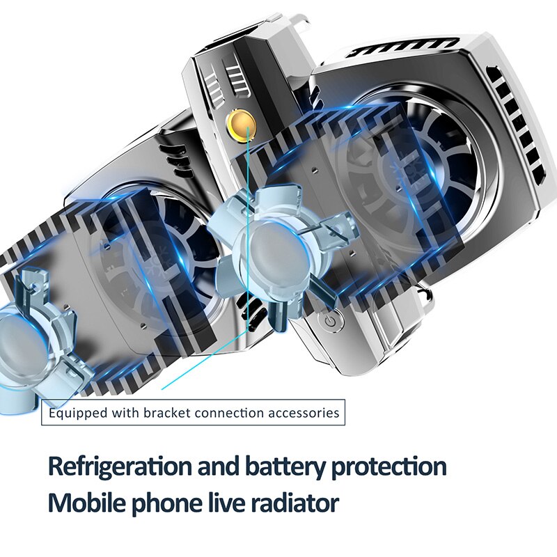 Handy Kühler Gaming Universal Telefon Kühler Tragbare Fan Kühlen Zubehör Für iPhone Samsung