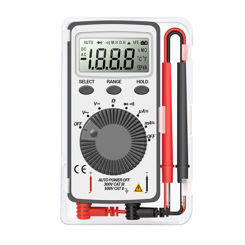 Lcd Pocket Digitale Multimeter Backlight Ac/Dc Automatische Draagbare Voltmeter Amperemeter Ohm Tester