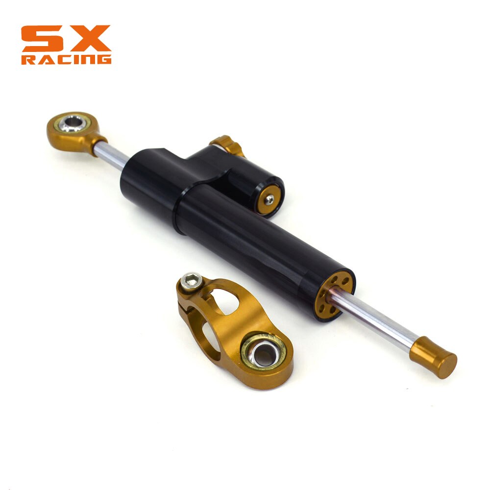 Motorcycle Steering Damper Stabilizer Bracket For DUCATI 696 796 795: Black Gold