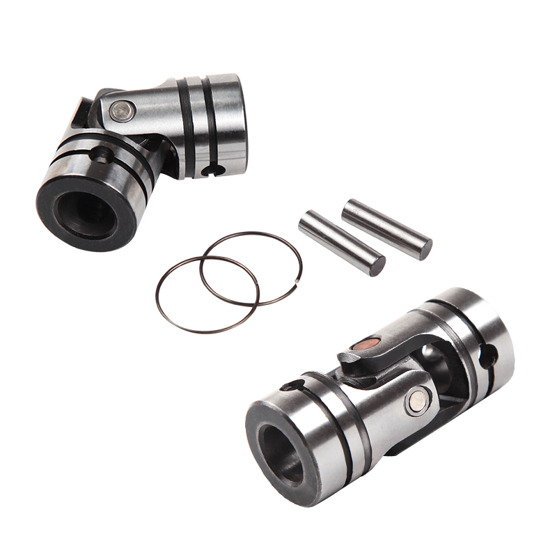 4mm-22mm Hole Two-section Universal Joint Coupling Shaft Motor Connector Cross Coupler Bushing With Pin Clip Spring