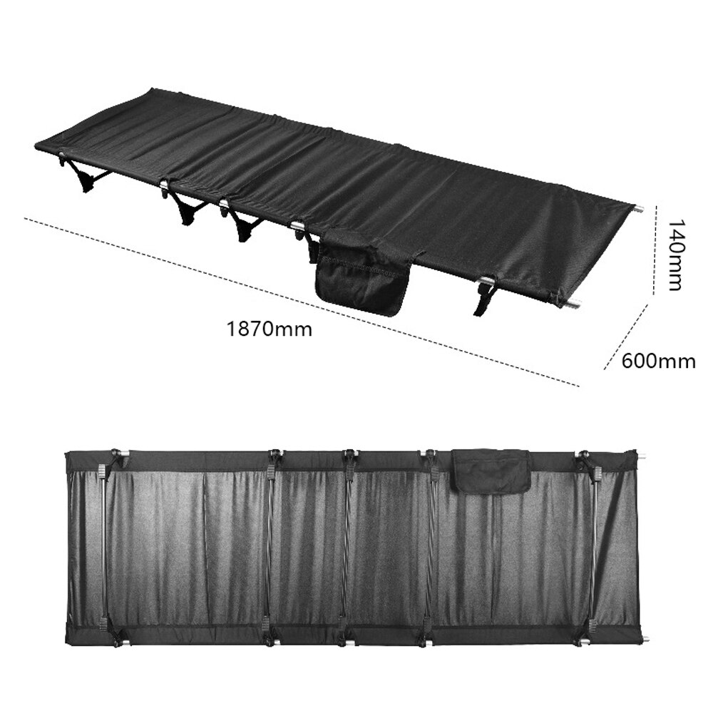Portable Outdoor Camping Cot sleeping Bed pad Camping Mat Folding Single-bed Aluminum Alloy Beach Bed Comfortable Camping Bed