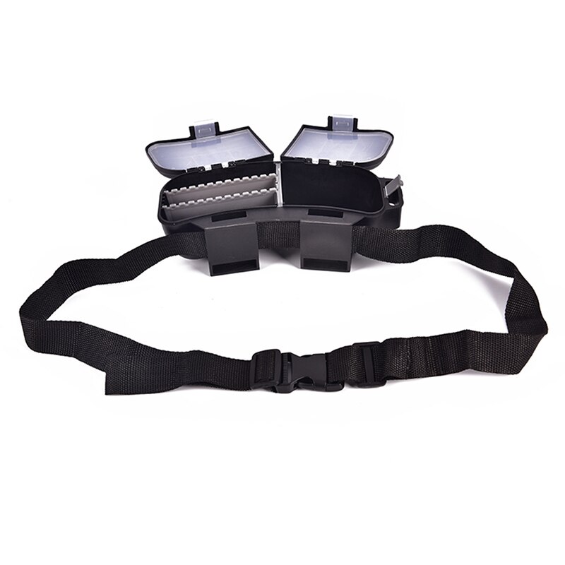 With Waist Belt Fishing Bait Tackle Box Multifunctional Fishing Box Portable Waist Carrier Lure Reel Holder Container Box