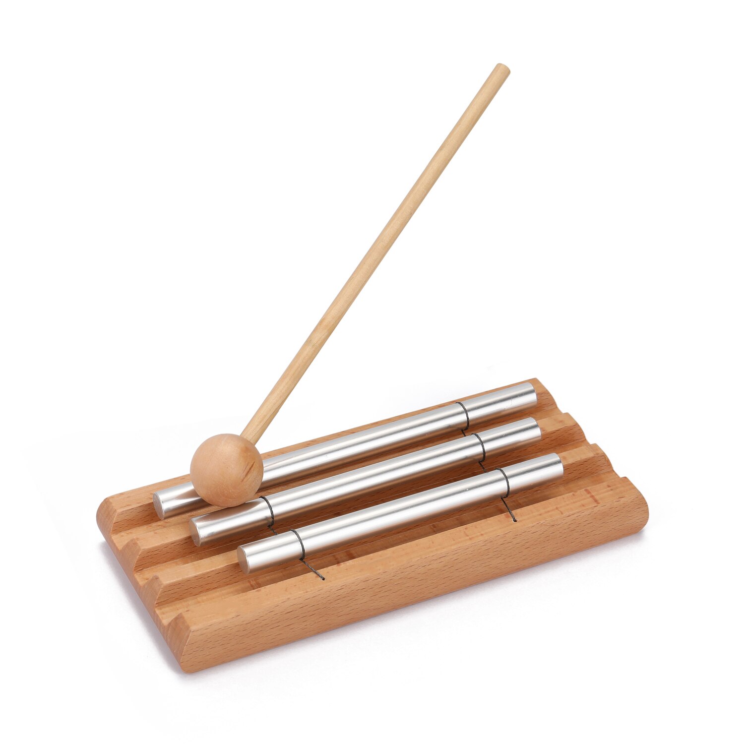 Portable Table Chimes Kids Music Enlightenment Percussion Instruments Wooden Chimes: 3 tone