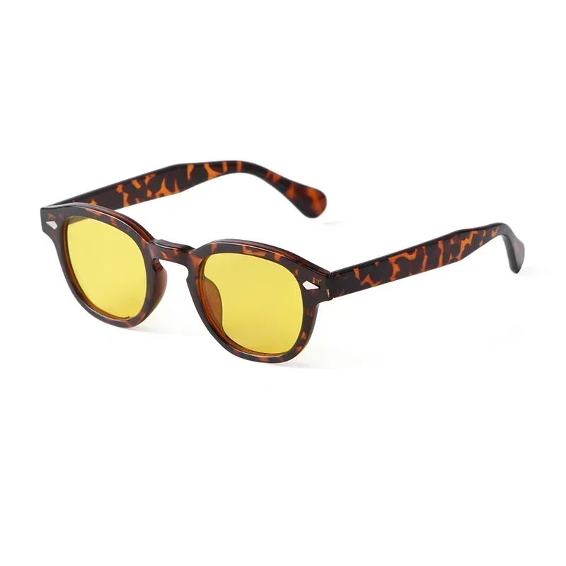 HISTORIA Vintage remache carey gafas de sol redondas mujeres hombres 2022 de Retro amarillo azul lente gafas de sol cuadradas S22728: Gris