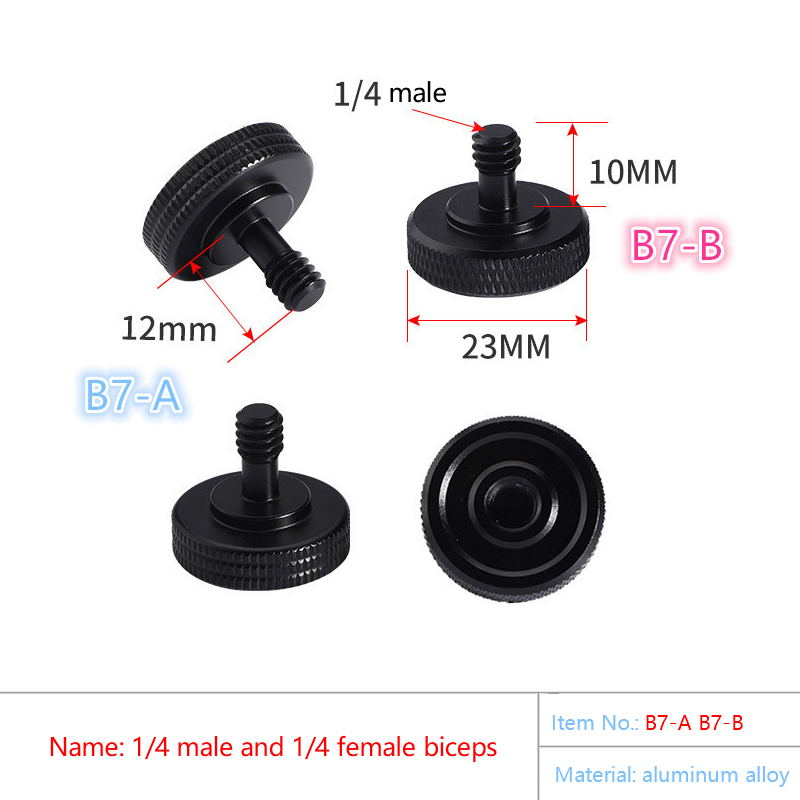 Monteringsadapter stativplatta skruvfäste 1/4 " 3/8 " hane invändig gänga skruv för kamera blixt stativ mikrofon metall kameratillbehör