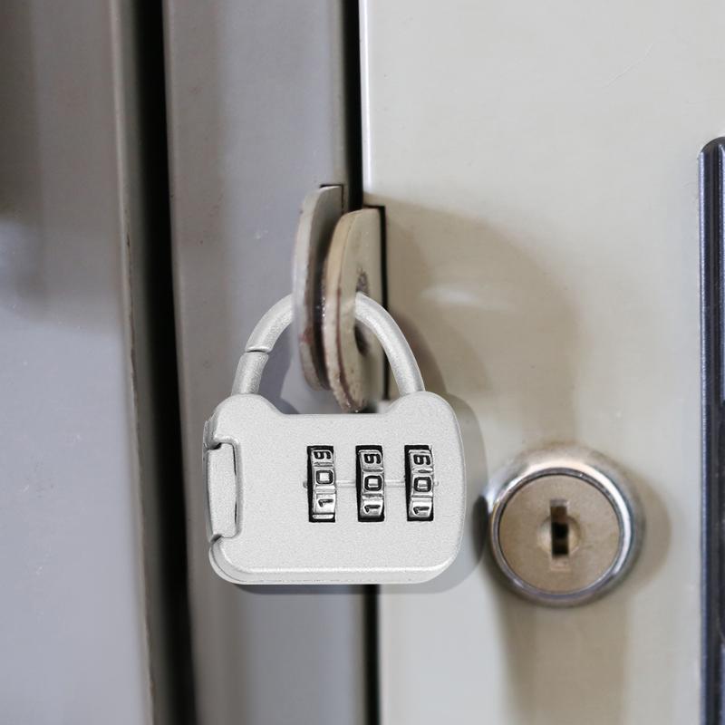 Zinklegering 3 Cijferige Code Combinatie Password Lock Draagbare Reizen Mini Uitvoering Bagage Case Rugzak Lock Hangslot