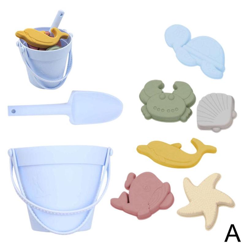 Children Summer Toys With Cute Animal Model Ins Seaside Beach Toys Rubber Dune Sand Mold Tools Sets Baby Bath Toy Kids Swim Toy: A