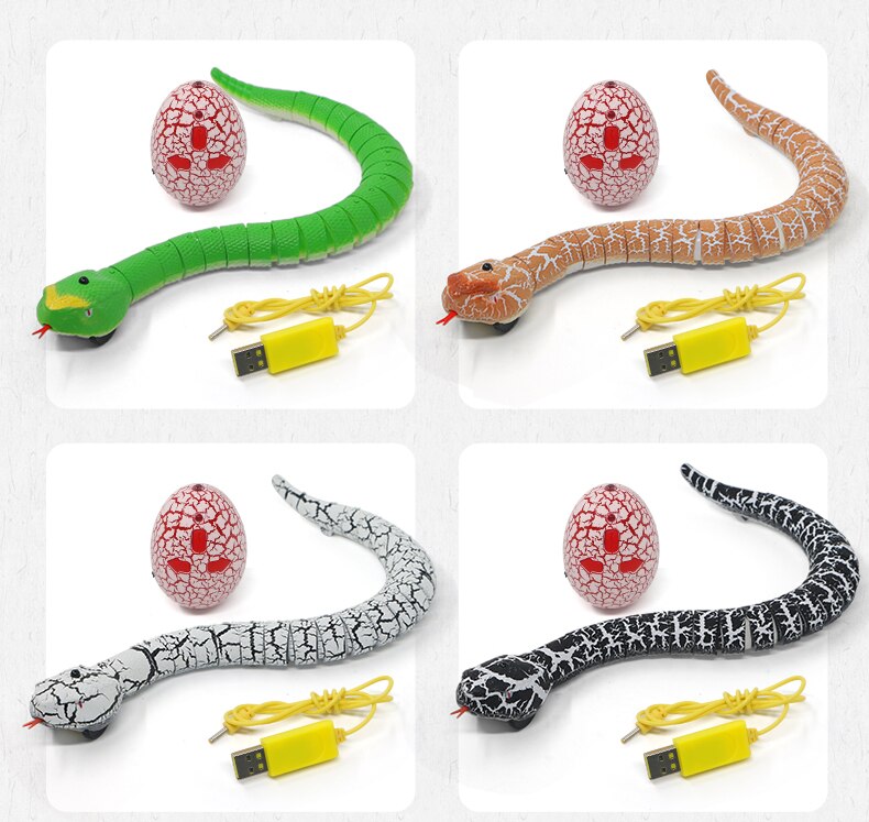 Robots de serpiente a Control remoto para niños y niñas, juguete de simulación de broma, Cobra eléctrica, de 5, 6, 7 y 8 años