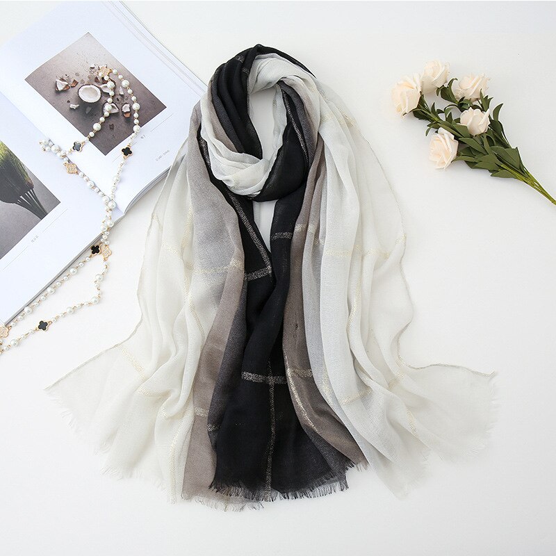 Effen Kleur Katoenen Sjaal Vrouwen Zachte Sjaals En Wraps Hijab Sjaal Moslim Vrouwelijke Foulard Moslim Hoofd Sjaals Hijab Stola: Color 2