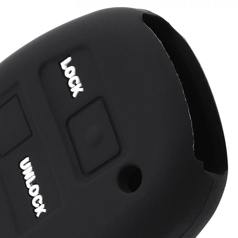 2 Buttons Silicone Straight Plate Car Key Case Cover Protector for Toyota Camry RAV4 PRADO Corolla AVENSIS LAND CRUISER YARIS