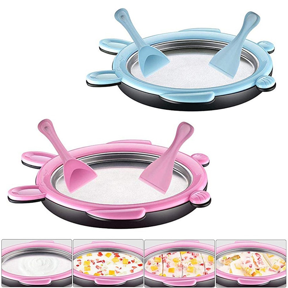 small ice cream roll maker fried yogurt machine home frying ice tray homemade fry ice plate price **D