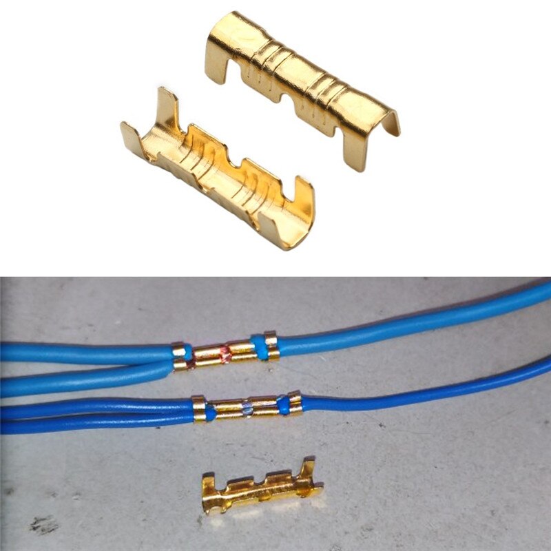100PCS Copper 0.5-1.5mm Crimp Electrical Connector Wire Terminal Kit wire connector speaker binding post crimp terminal