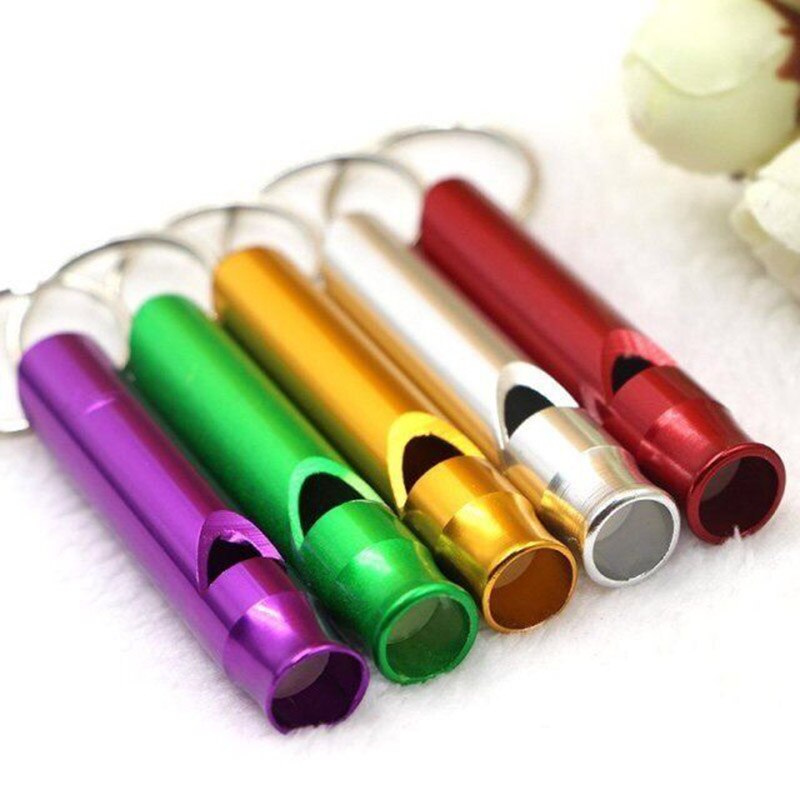 5 Pcs Aluminium Duif Training Fluitje Fluit Draagbare Sleutelhanger Verstelbare Fluitje Alarm Kat Hond Training Fluitje: MULTI