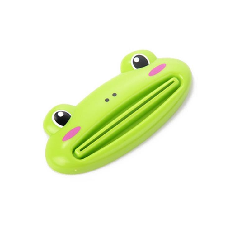 mignon Animal peinture presser dentifrice presser pâte distributeur rouleau support salle de bains outils ménagers: frog