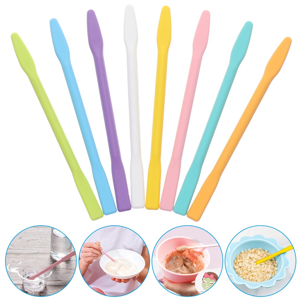 Palo agitador de silicona para mascarilla portátil, herramienta de maquillaje DIY, varilla de silicona para mascarilla facial, viaje en casa, 10cm/16cm, 1 unidad