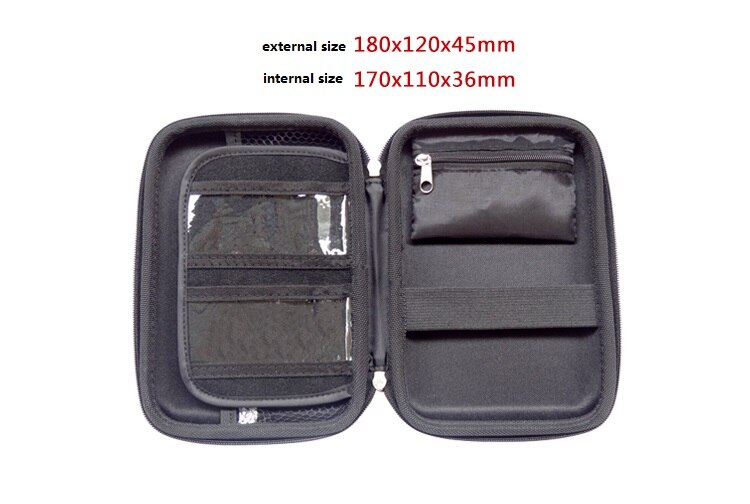 Guanhe Zipper Case Bag Protector Voor 2.5 &quot;Harde Schijf Paspoort Ultra /Slim / Enterprise Hard Case Tas voor Western Digital Wd