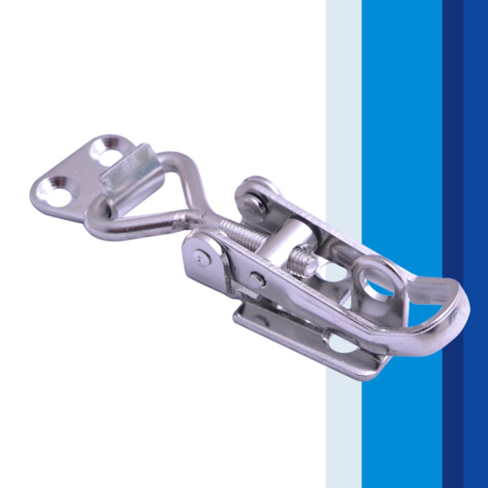 High Strength Box Catch Hasp Stainless Steel Spring Loaded Machinery Adjustable Trunk Latch Chest Toggle Lock Metalworking Clamp