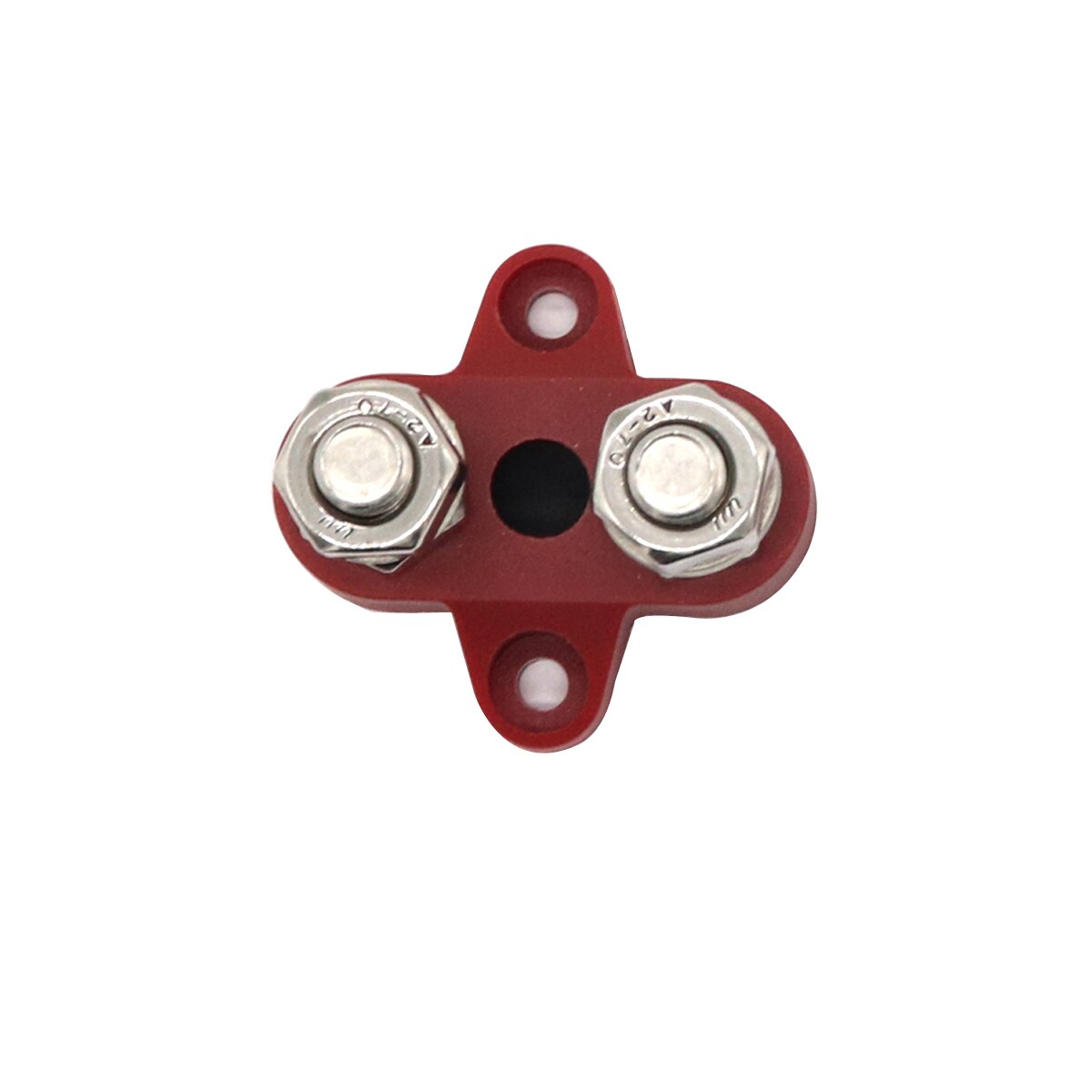 DC 48V Bus Bar Power Terminal Junction Blokken Negatieve M8 Zware Positieve Power Distributie Studs met 2 Schroeven zwart rood