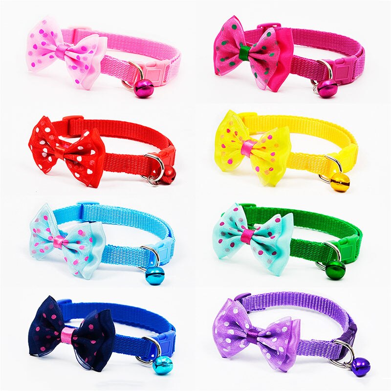 Collier à nœud papillon pour chat, accessoires pour animaux de compagnie, réglable, pour petits chiens, chiot, chaton, fournitures de mariage