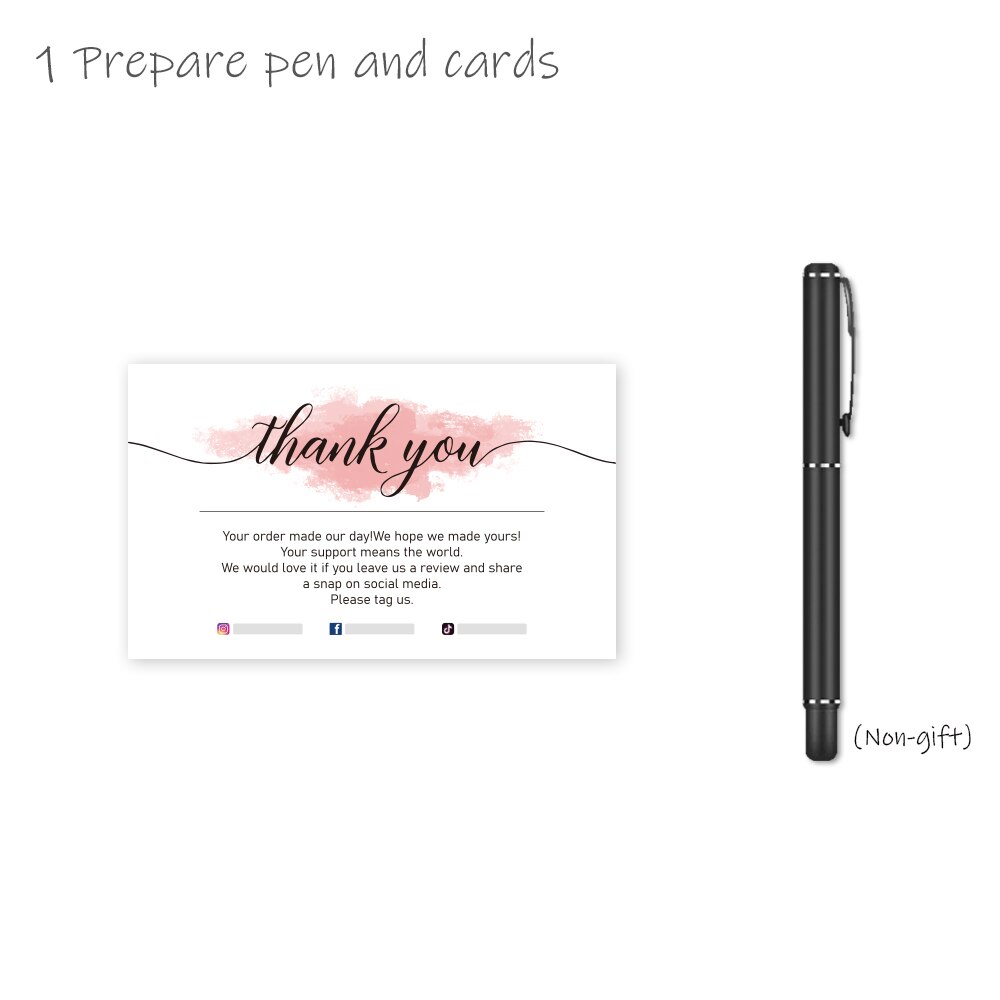 Carte de remerciement pour votre commande, 30 pièces, écriture personnalisée de votre carte de visite, fournitures pour petites entreprises, , étiquette décorative, produits, carte de suivi