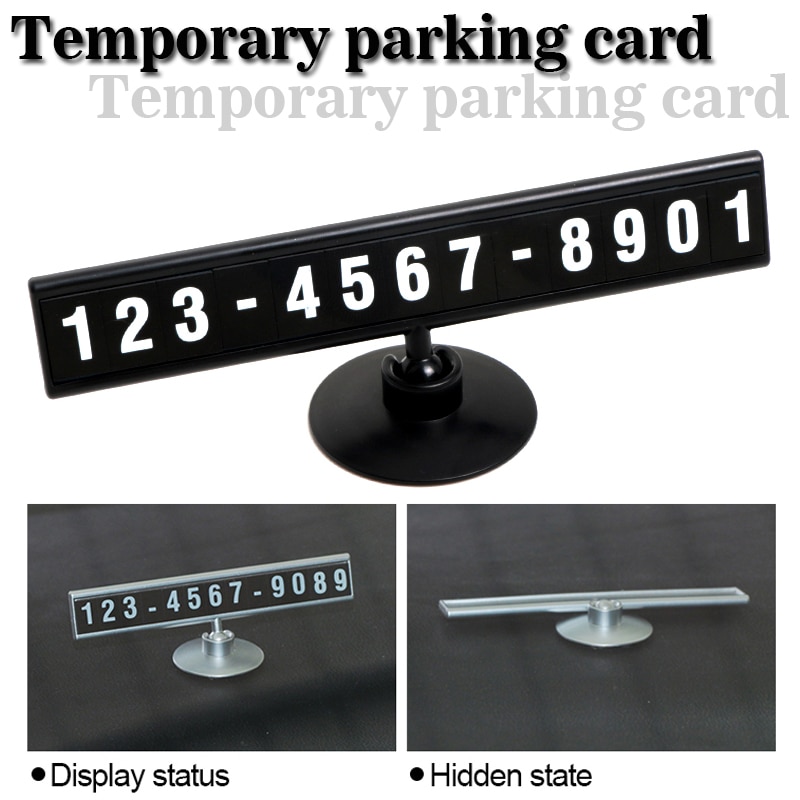 Upscale Car Temporary Parking Car-styling Easy Hidden Mobile Phone Number Card Rocker Switch Car Sticker Replace