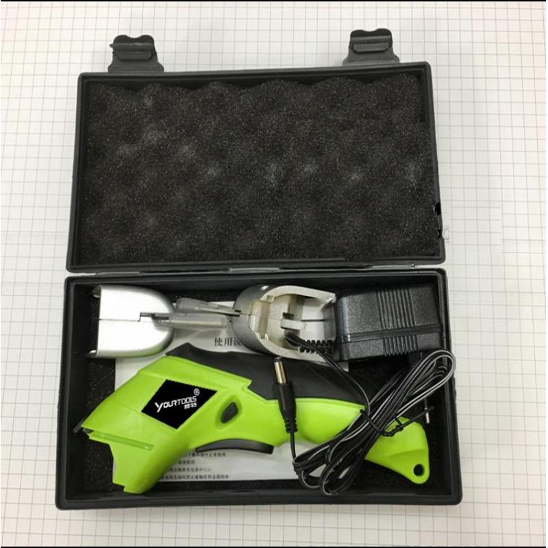 Eu Elektrische Schere Multi Stoff Leder Tuch Schneiden kabellos Aufladbare Stoff NäHenne Handheld Schere Mit Zwei Schere