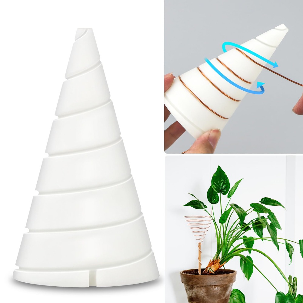 Kegel Fibonacci Coil Kronkelende Jig Witte Spiraalwikkeling Elektrische Grondbewerkingsspoel Tools Twee Maten Verbeteren Plantengroei En Vitaliteit