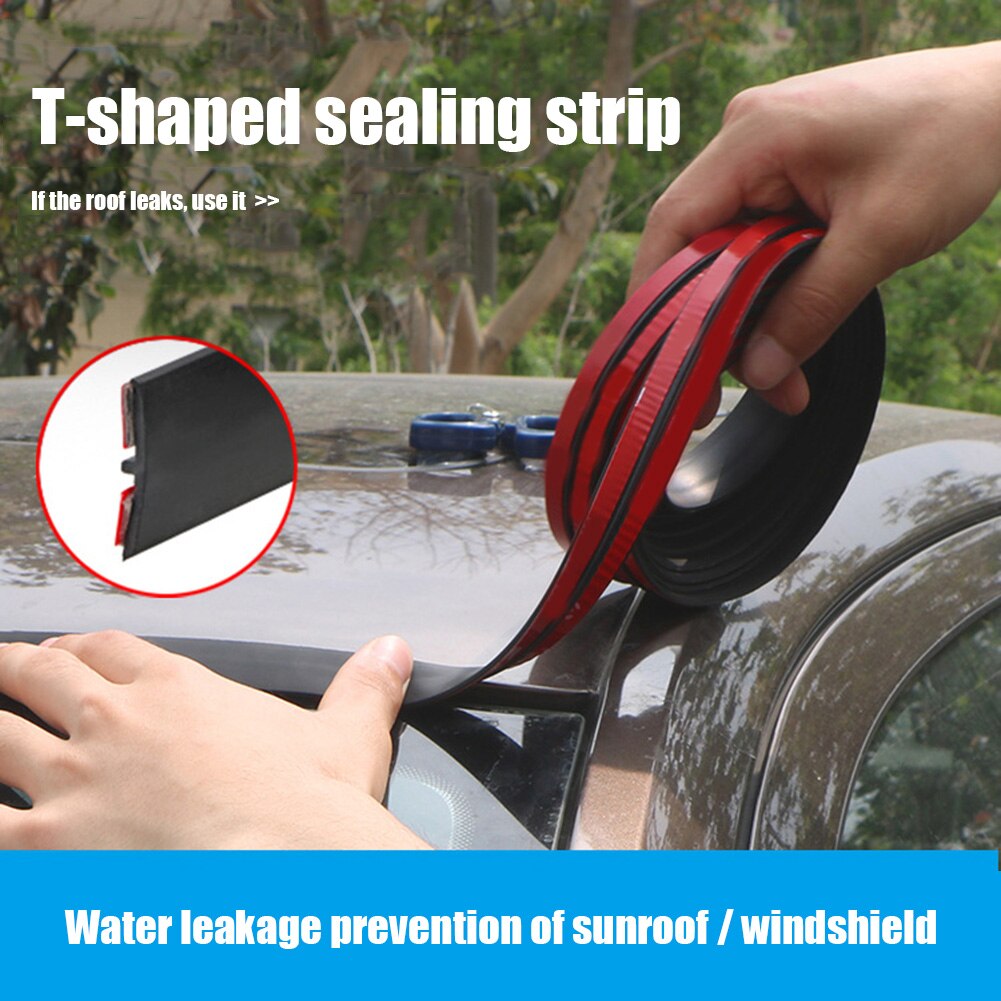 2m Car Door Rubber Strip Tape Waterproof Automotive Windshield Roof Sealing Stickers for Noise Insulation Interior Accessories
