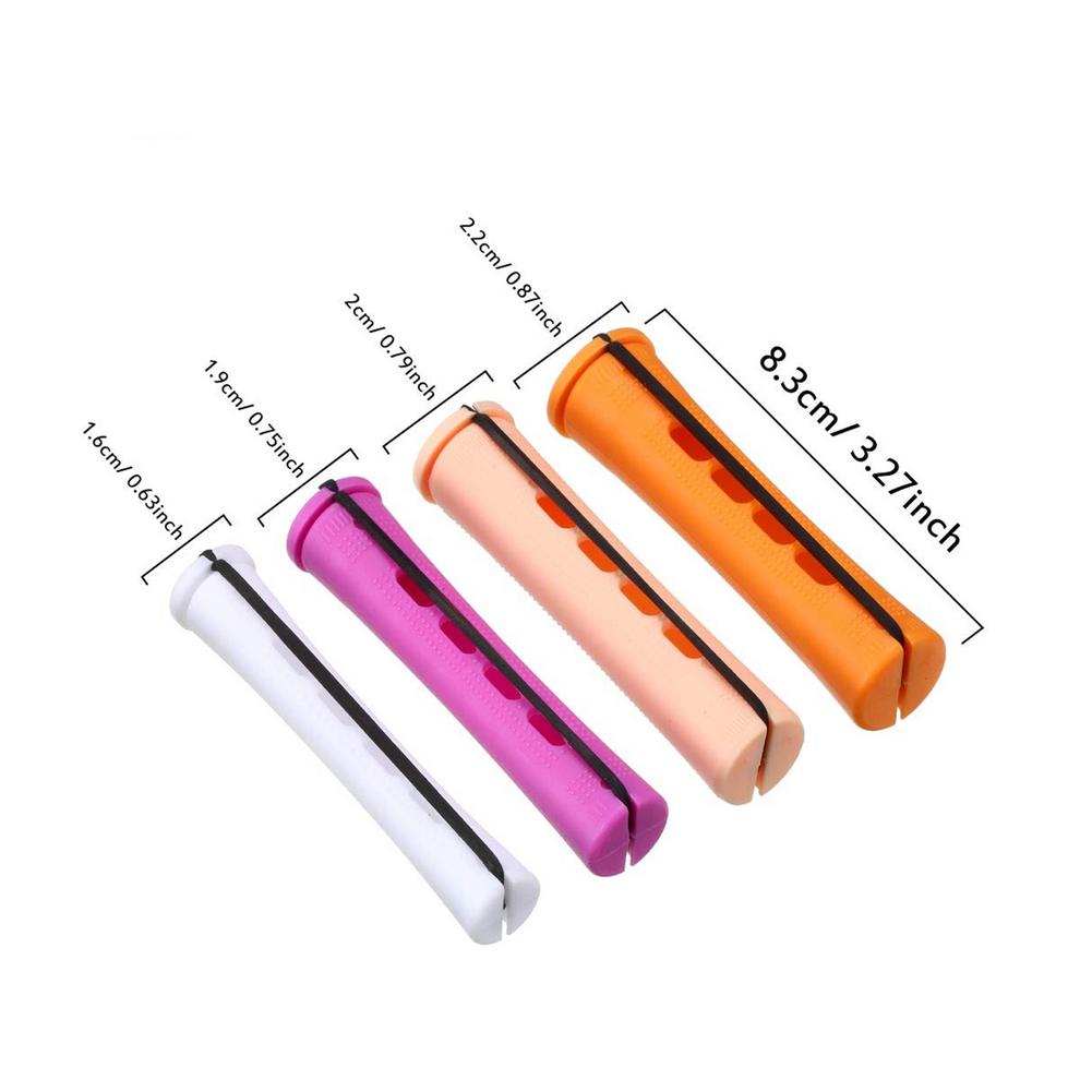 40pcs Reusable Hair Perm Rods Set 4 Sizes Hair Rollers Curlers Cold Wave Rods For Women Hair DIY Hairdressing Styling Tools