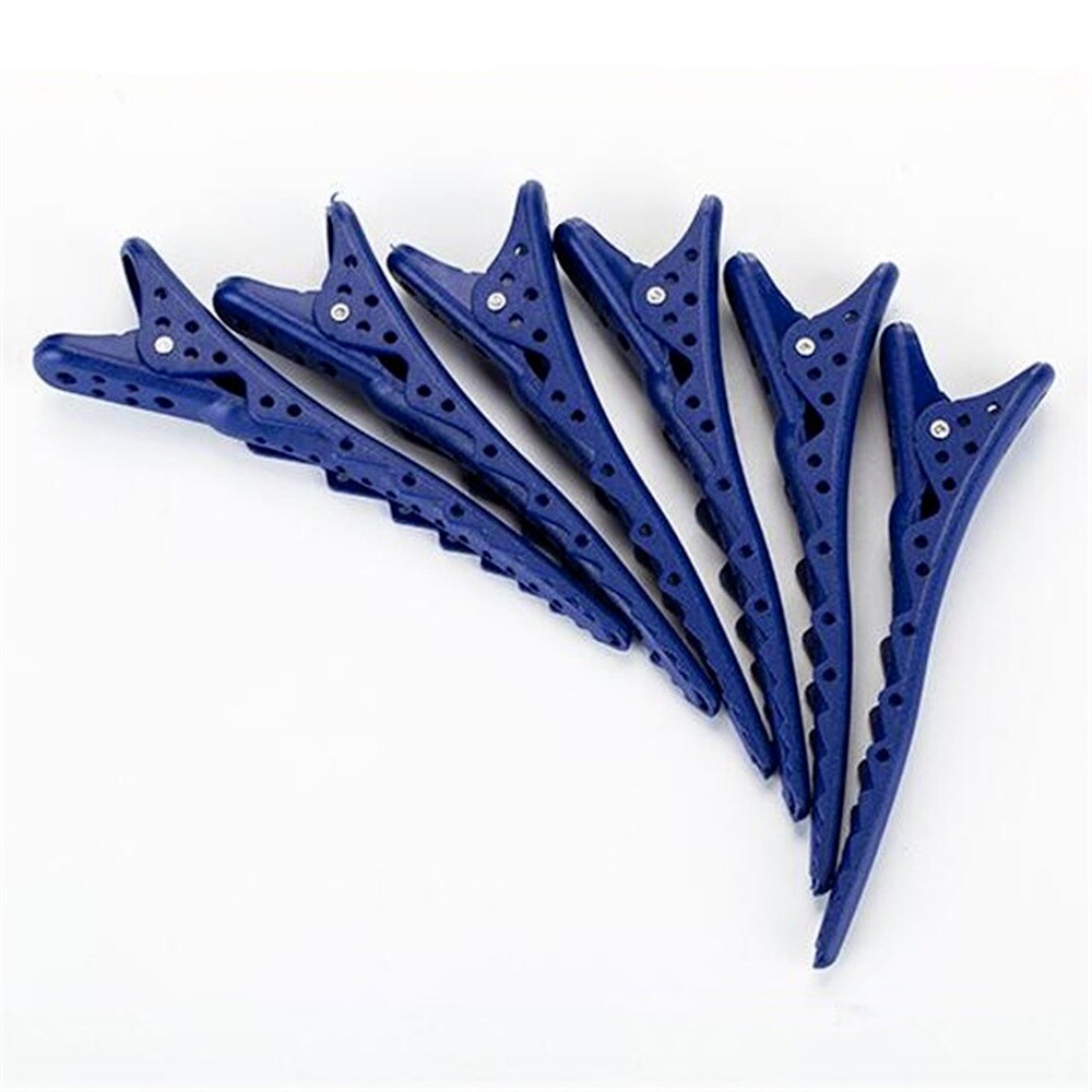 6Pcs Pro Salon Haarspeldjes Kappers Haarspelden En Clips Alligator Clips Kapper Haar Sectioning Clip Haar Snijgereedschappen